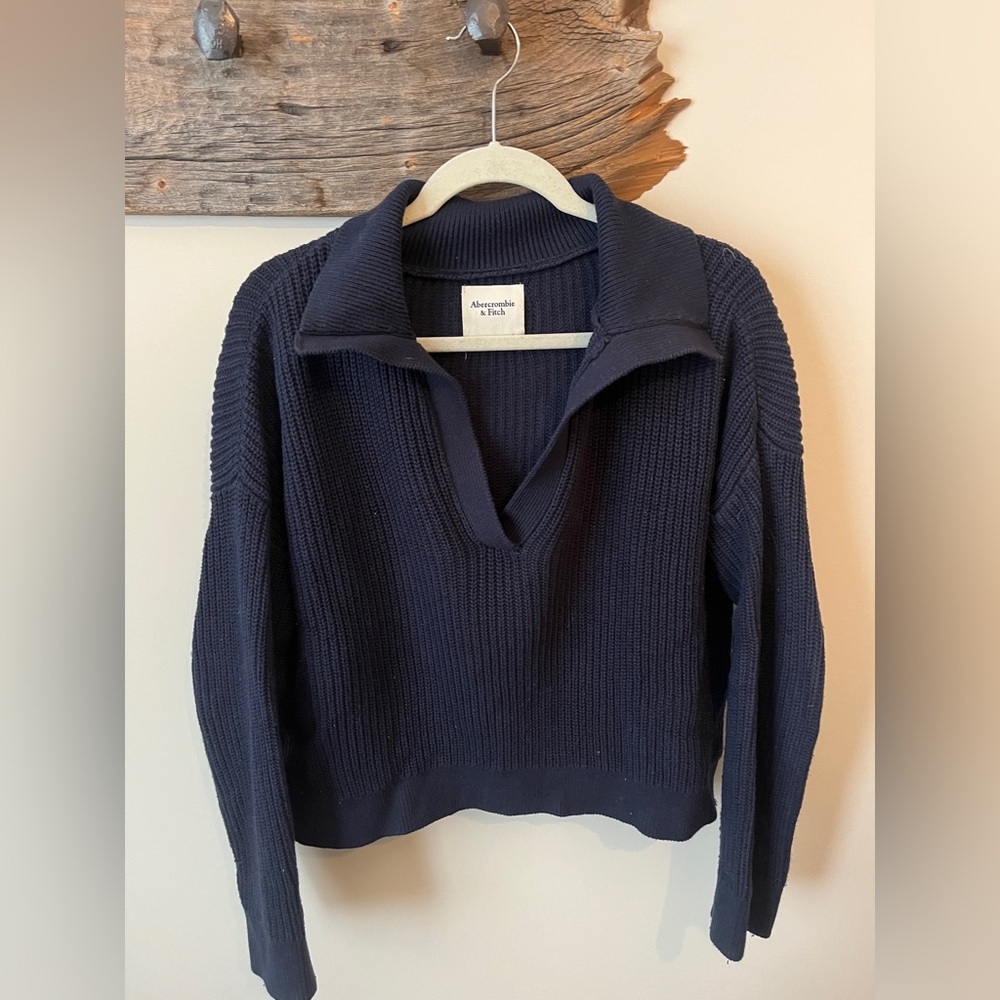 Abercrombie Navy V Neck